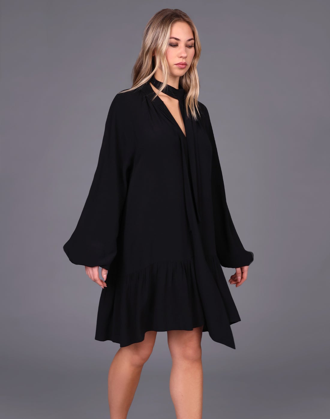 STORM TIE FRONT DRESS