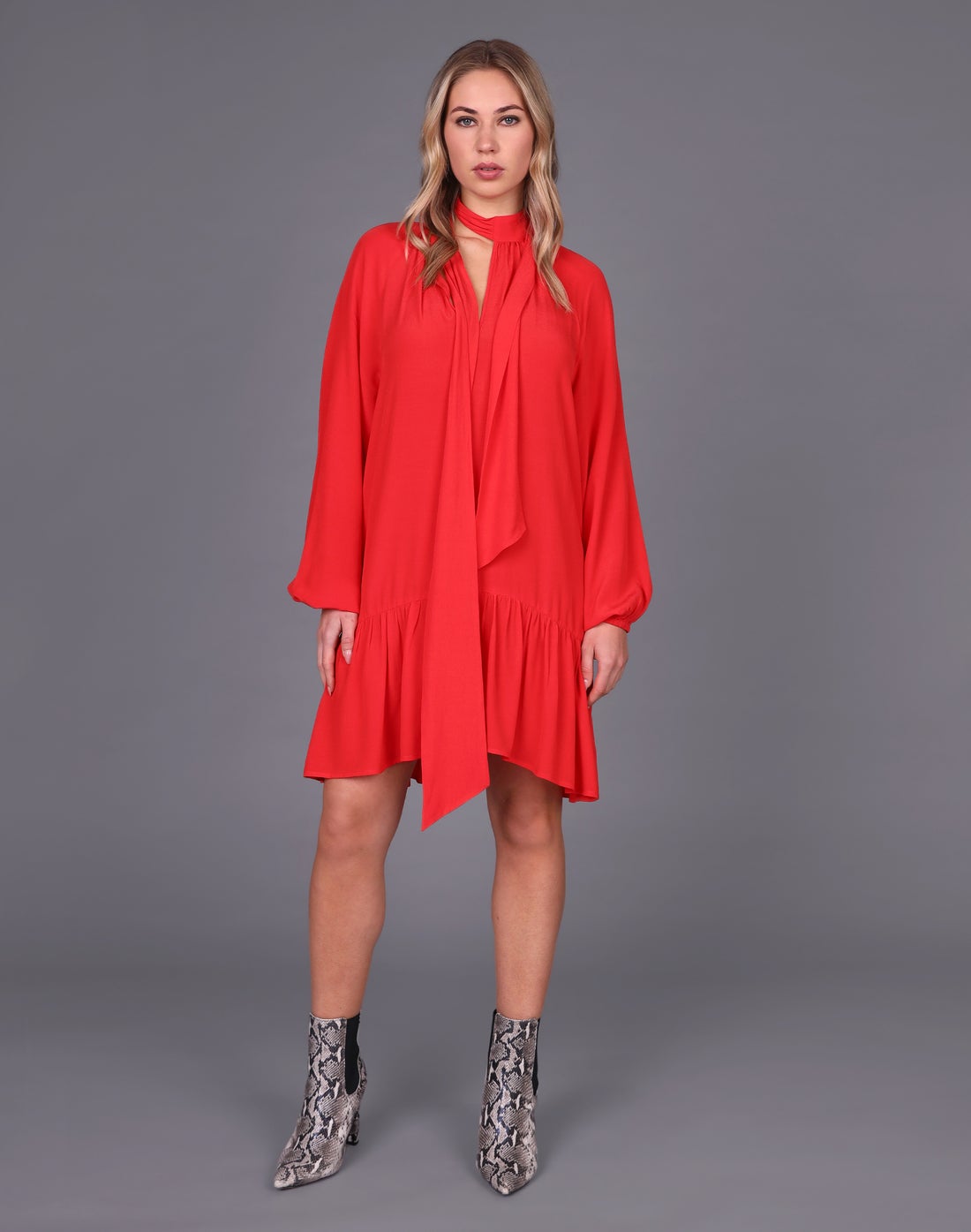 STORM TIE FRONT DRESS