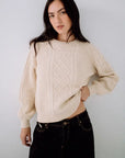 RUSTY TWO TALES KNITTED CREW
