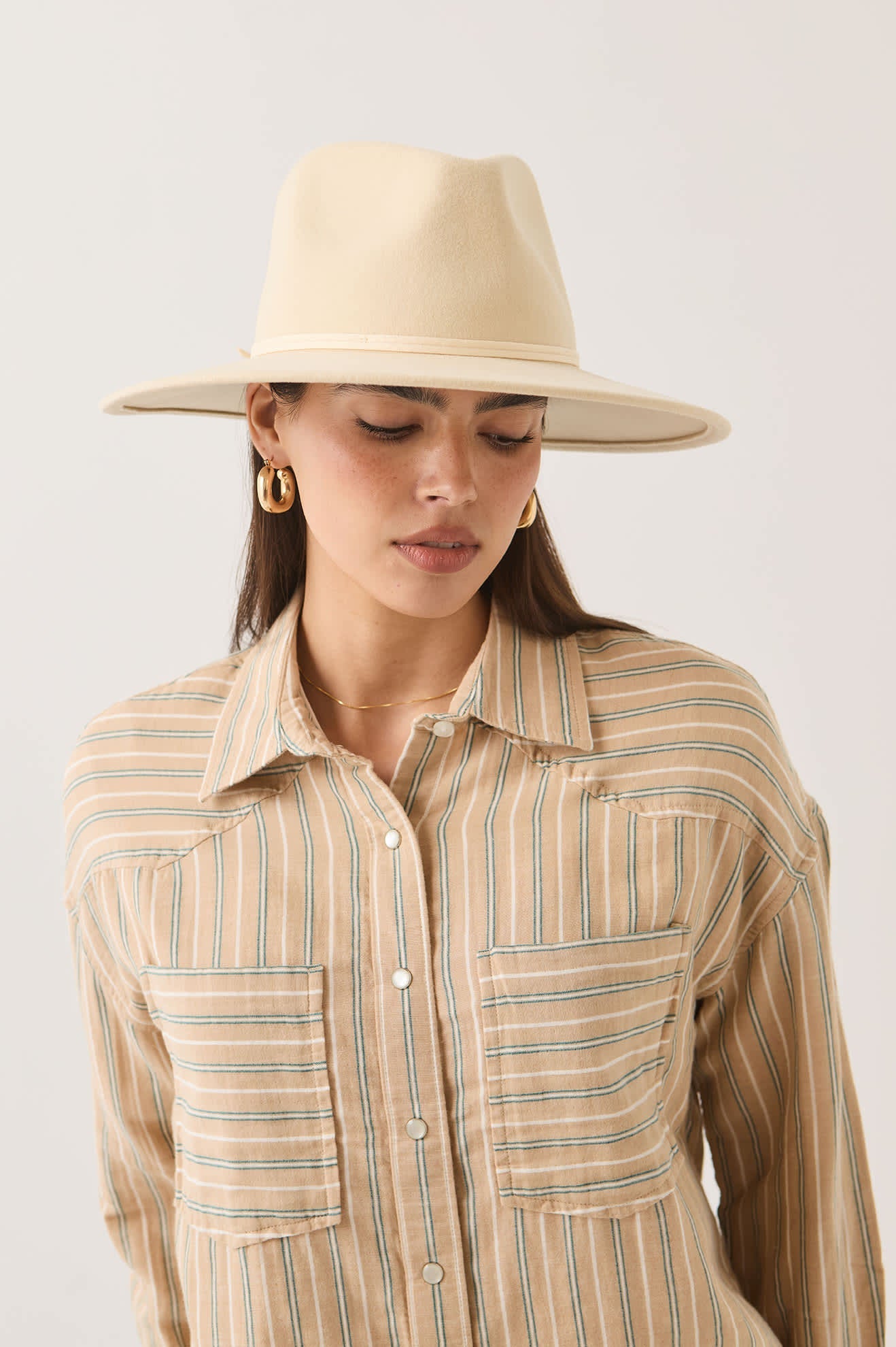 BRIXTON JUNIPER PACKABLE HAT - WAX PAPER