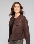 VASSALLI RELAY JACKET COLLARLESS BOX FIT