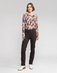 VASSALLI BAY KNIT PULL ON SLIM LEG FULL LENGTH KNIT DENIM PULL ON PANT