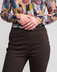 VASSALLI BAY KNIT PULL ON SLIM LEG FULL LENGTH KNIT DENIM PULL ON PANT