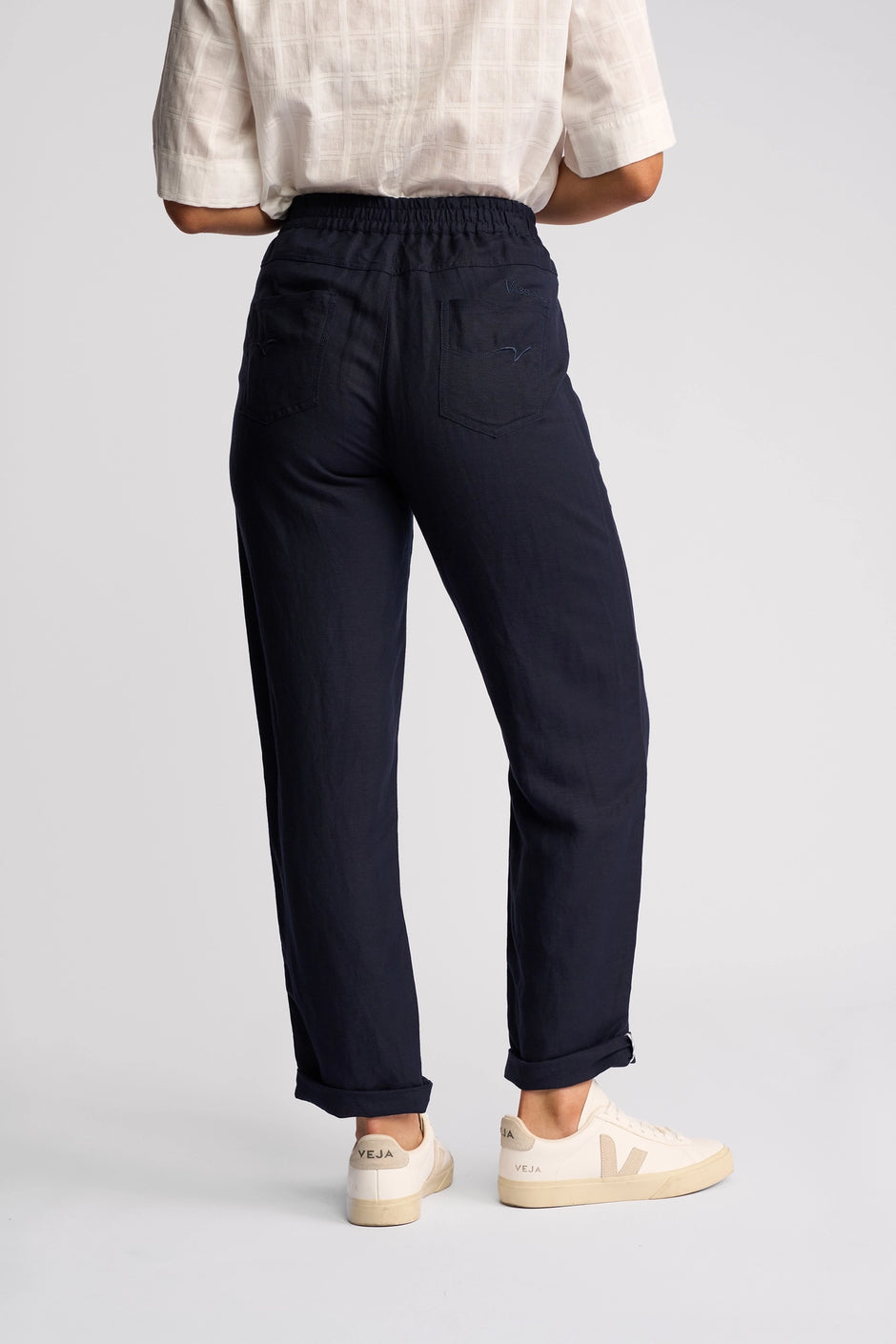 VASSALLI OXFORD SLIM LEG ANKLE GRAZER PANT