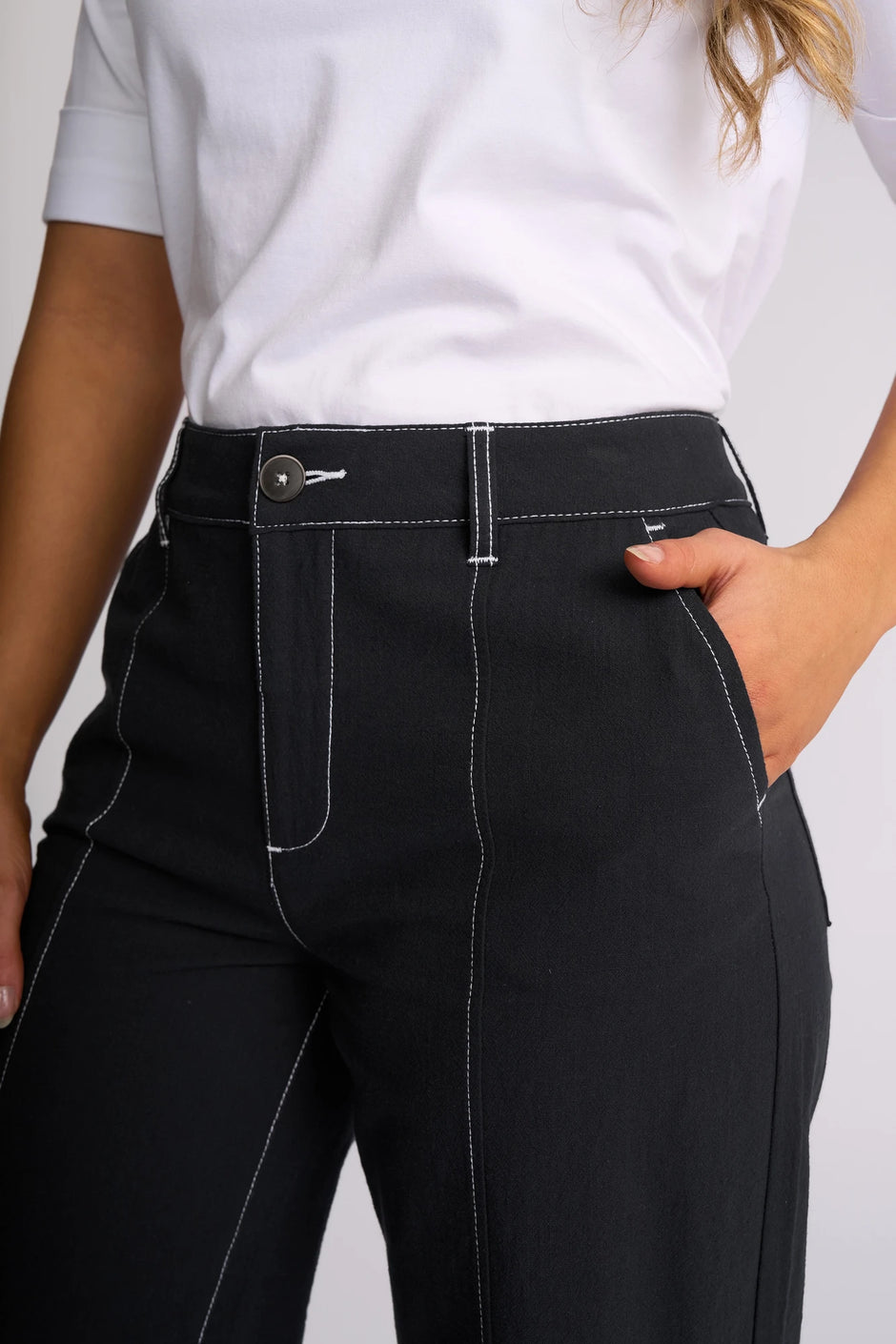 VASSALLI OSLO WIDE LEG ANKLE GRAZER PANT