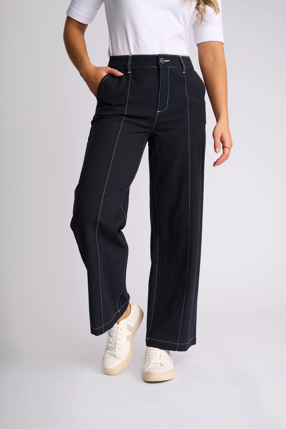 VASSALLI OSLO WIDE LEG ANKLE GRAZER PANT