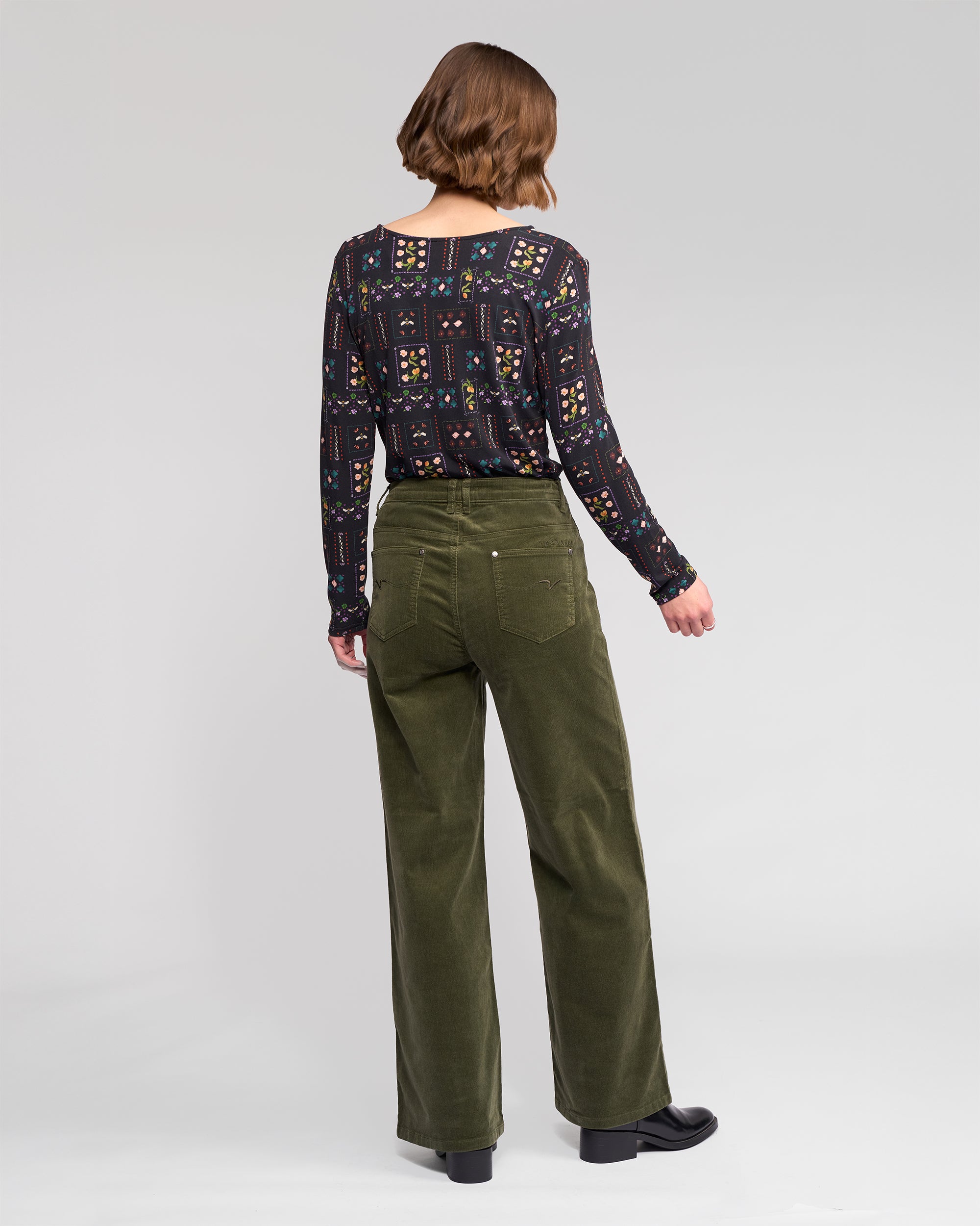 VASSALLI EMPIRE CORD PANT WIDE LEG FULL LENGTH
