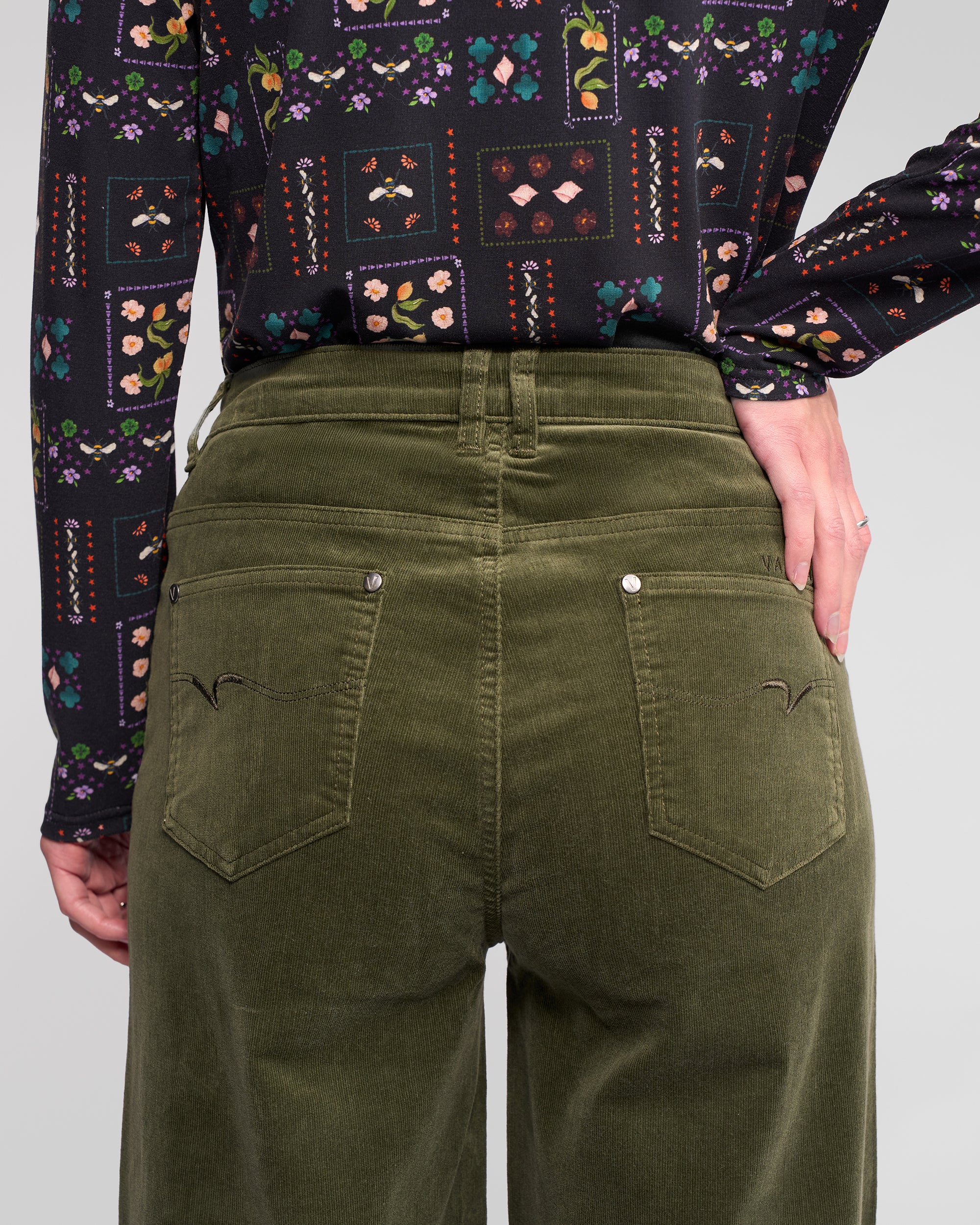 VASSALLI EMPIRE CORD PANT WIDE LEG FULL LENGTH