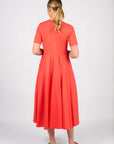 VASSALLI T-SHIRT DRESS WITH WOVEN SKIRT