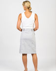VASSALLI KNEE LENGTH SKIRT WITH CONTRAST BUTTONS