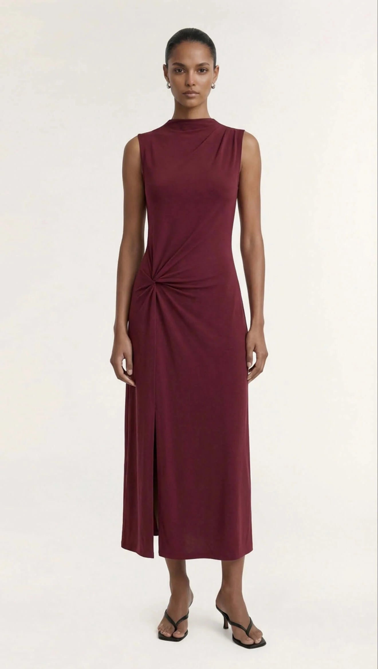 STAPLE THE LABEL VELO TWIST MIDI DRESS