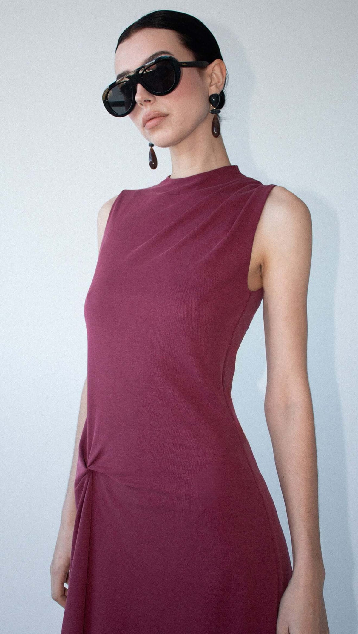 STAPLE THE LABEL VELO TWIST MIDI DRESS