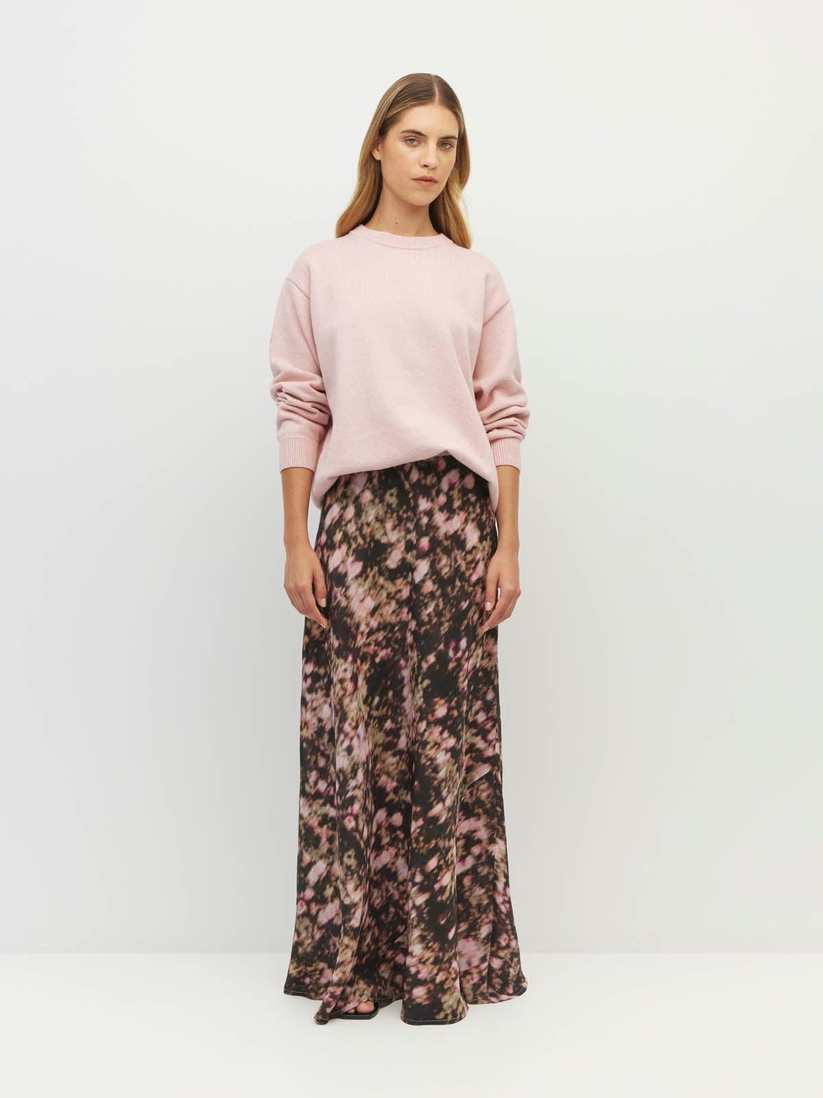 JULIETTE HOGAN ARIELLE SKIRT ( BLUSH PETALS SILK )