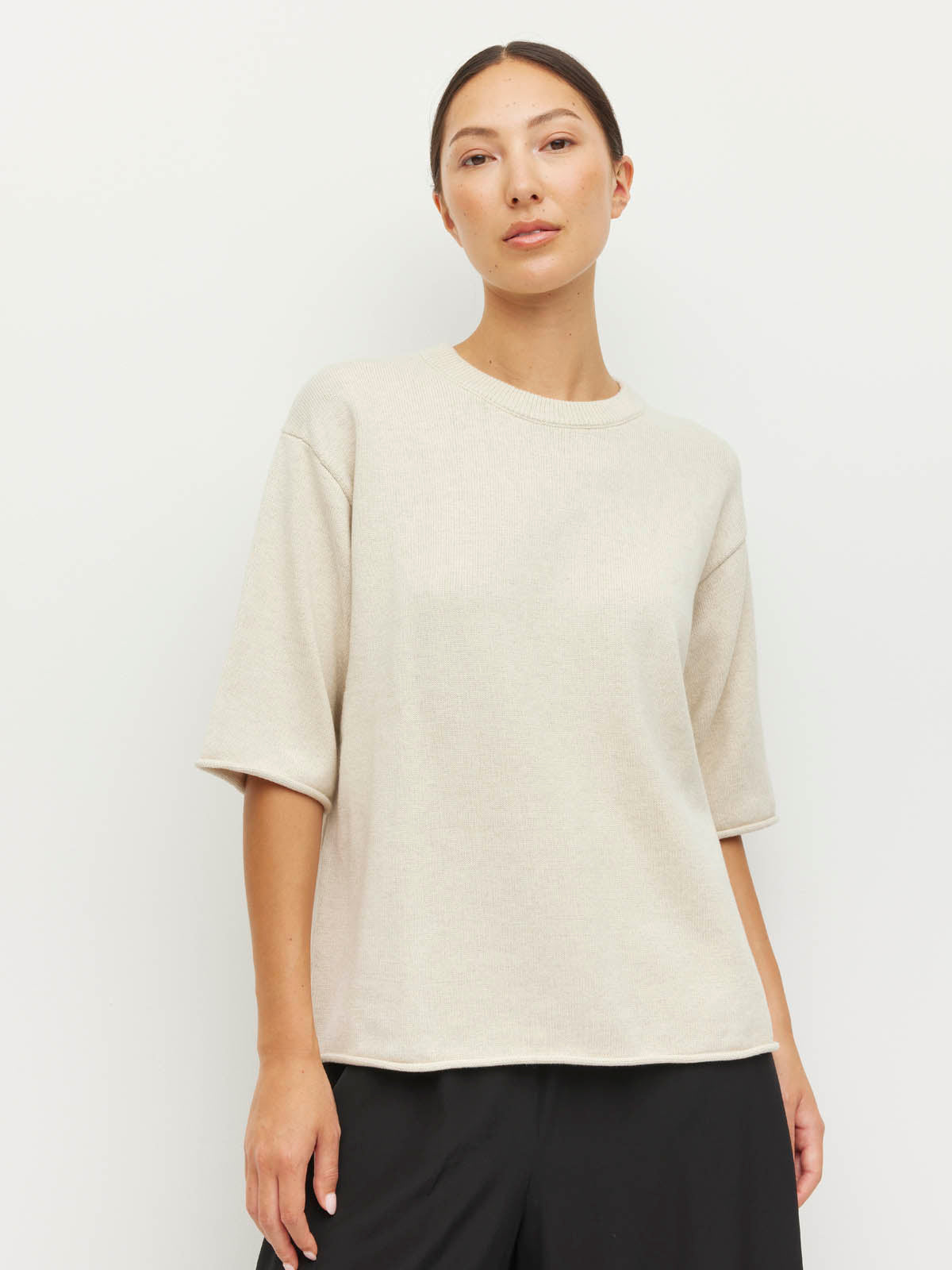 JULIETTE HOGAN ROLLED HEM T ( COTTON KNIT )
