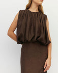 JULIETTE HOGAN TATE DRESS ( SOFT MATTE SATIN )