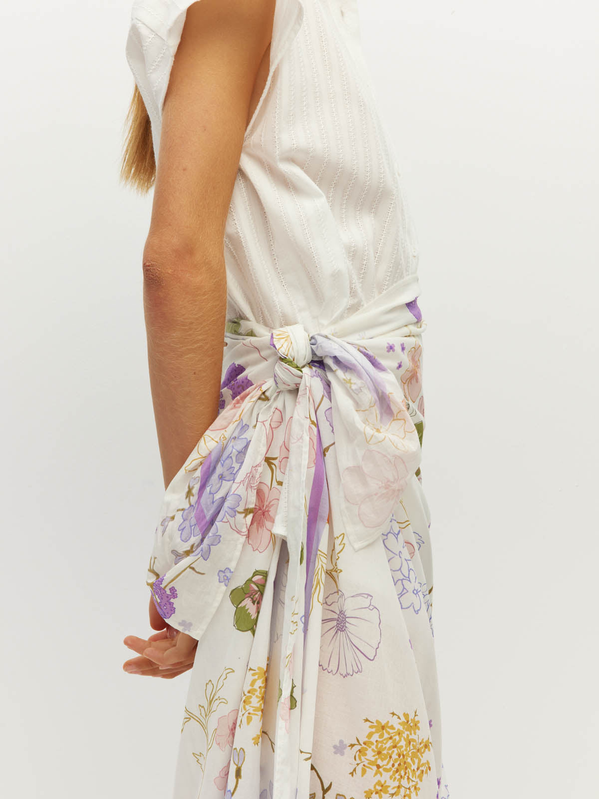 JULIETTE HOGAN BORDER SARONG (AFTERGLOW FLORAL COTTON)