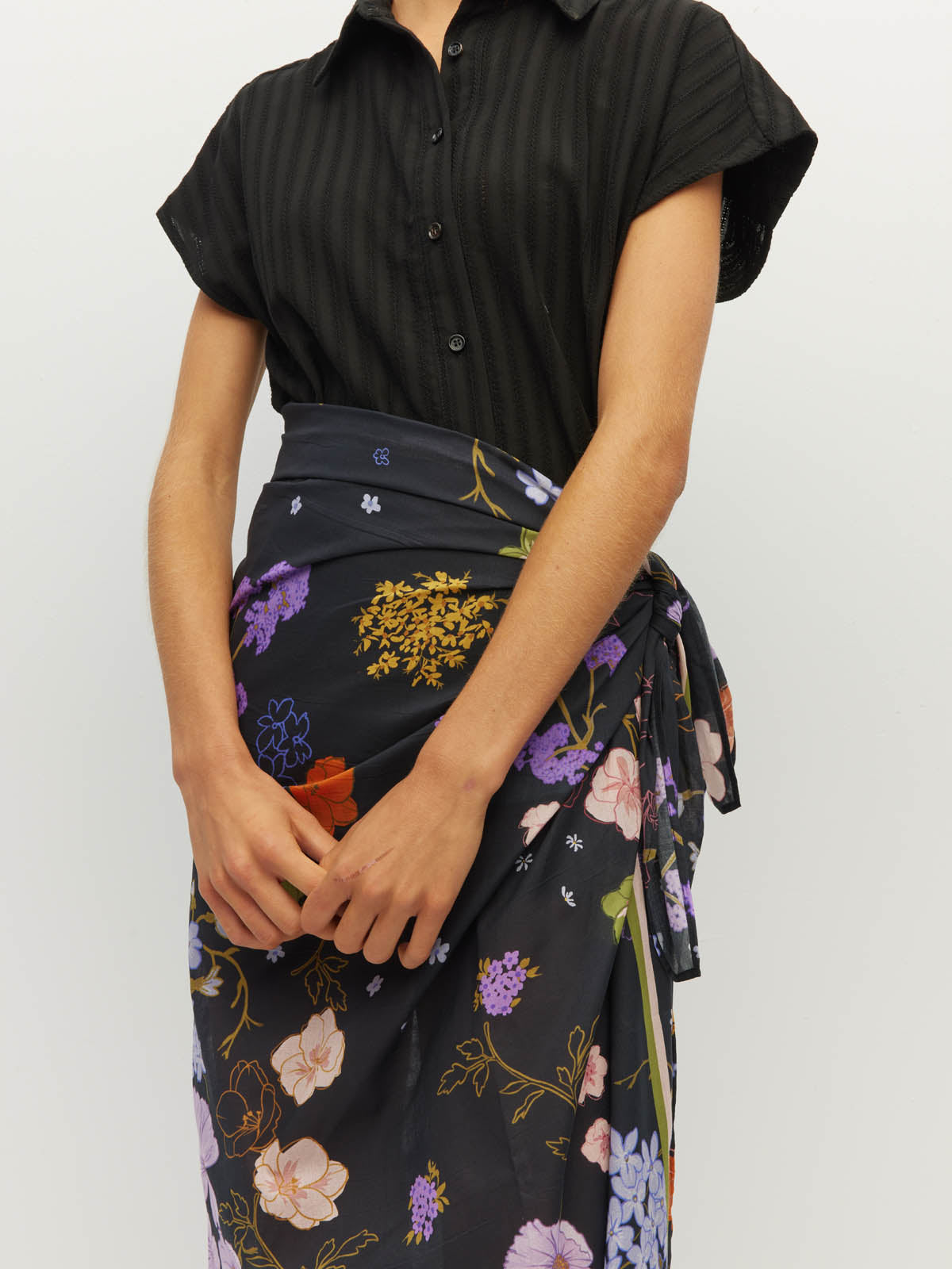 JULIETTE HOGAN BORDER SARONG (AFTERGLOW FLORAL COTTON)