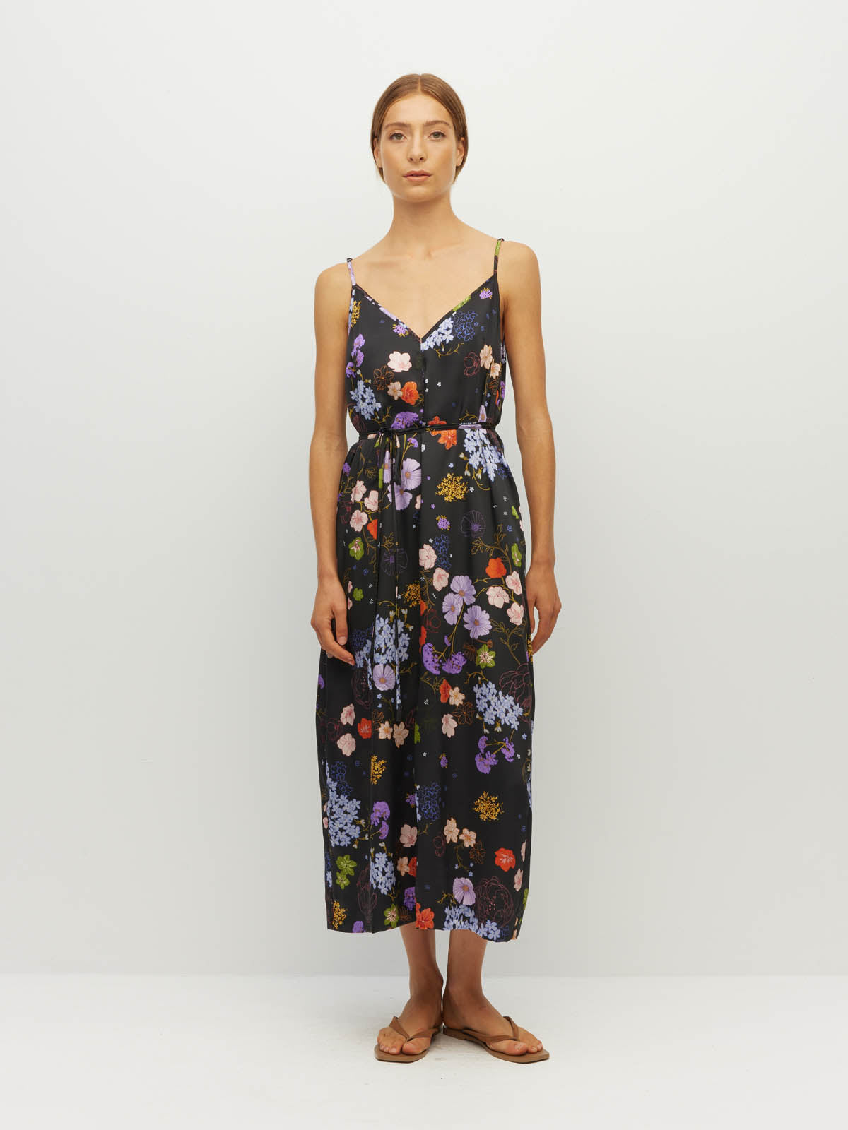 JULIETTE HOGAN ALWAYS SLIP DRESS (AFTERGLOW FLORAL TWILL)