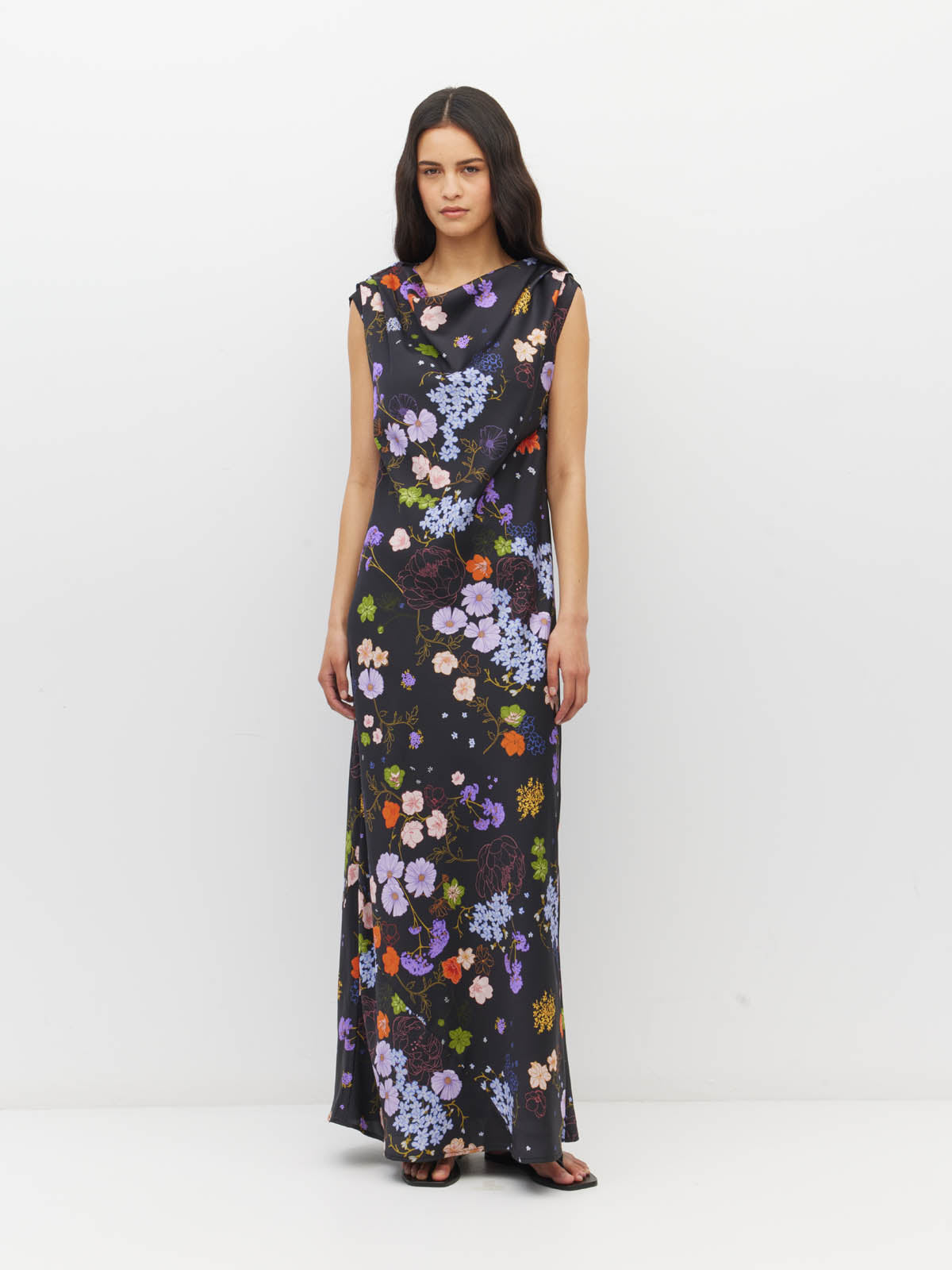 JULIETTE HOGAN ARC DRESS (AFTERGLOW FLORAL TWILL)