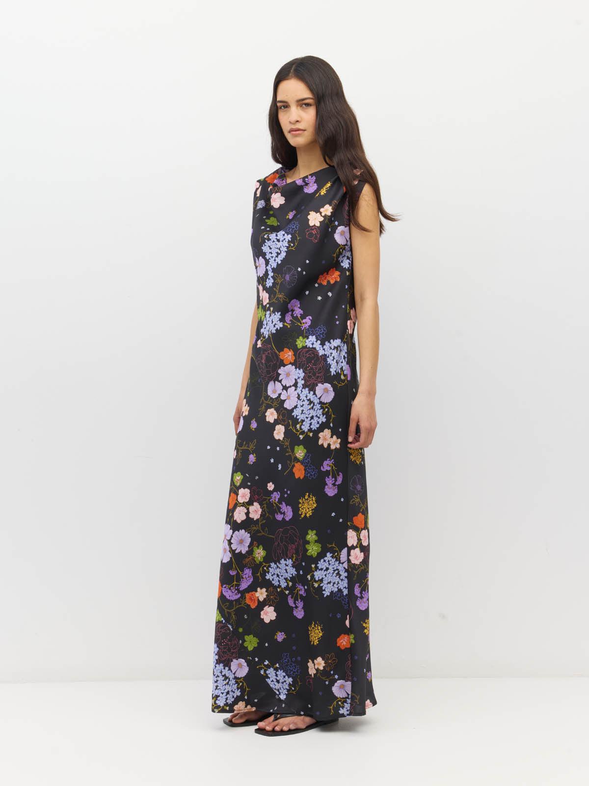 JULIETTE HOGAN ARC DRESS (AFTERGLOW FLORAL TWILL)