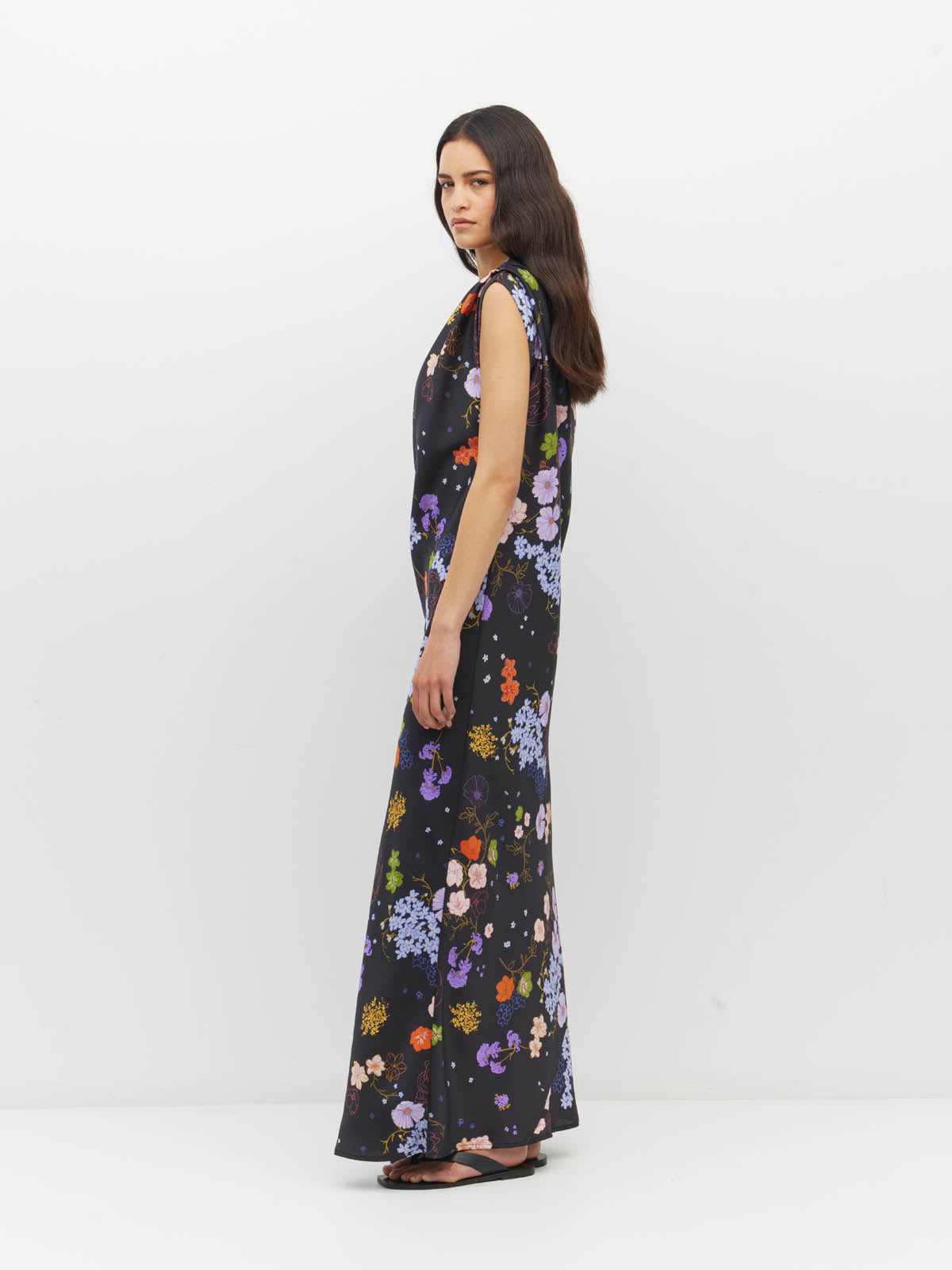 JULIETTE HOGAN ARC DRESS (AFTERGLOW FLORAL TWILL)