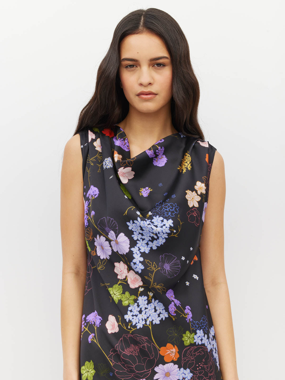 JULIETTE HOGAN ARC DRESS (AFTERGLOW FLORAL TWILL)