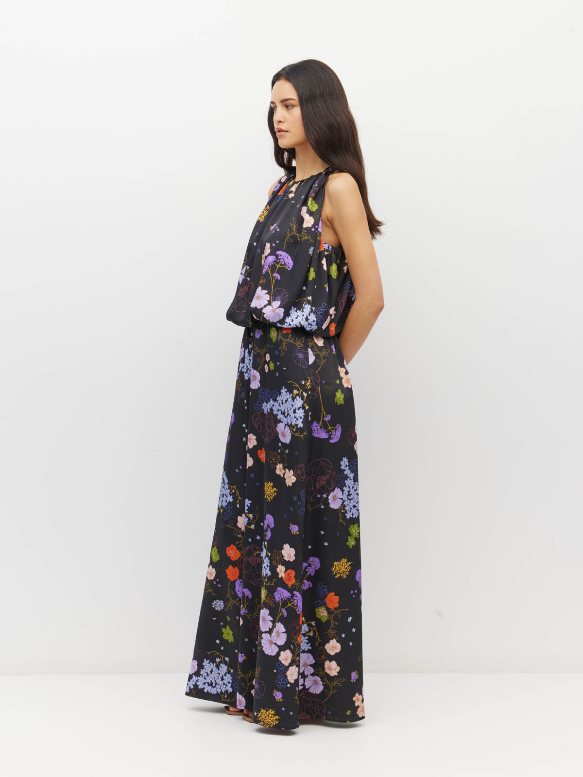 JULIETTE HOGAN ARIA DRESS (AFTERGLOW FLORAL TWILL)