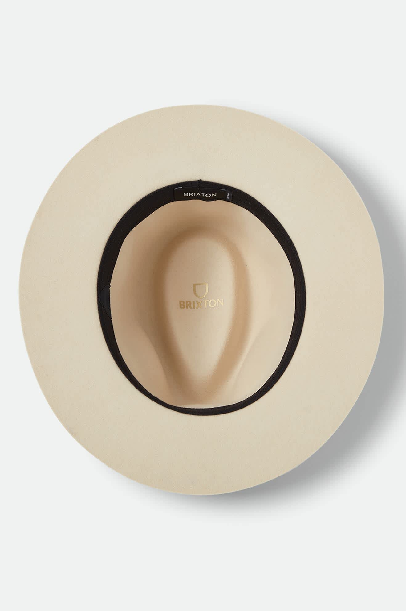 BRIXTON WESLEY FEDORA - WAX PAPER/RED EARTH