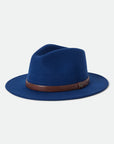 BRIXTON MESSER FEDORA - MIGHTNIGHT BLUE/PINECONE