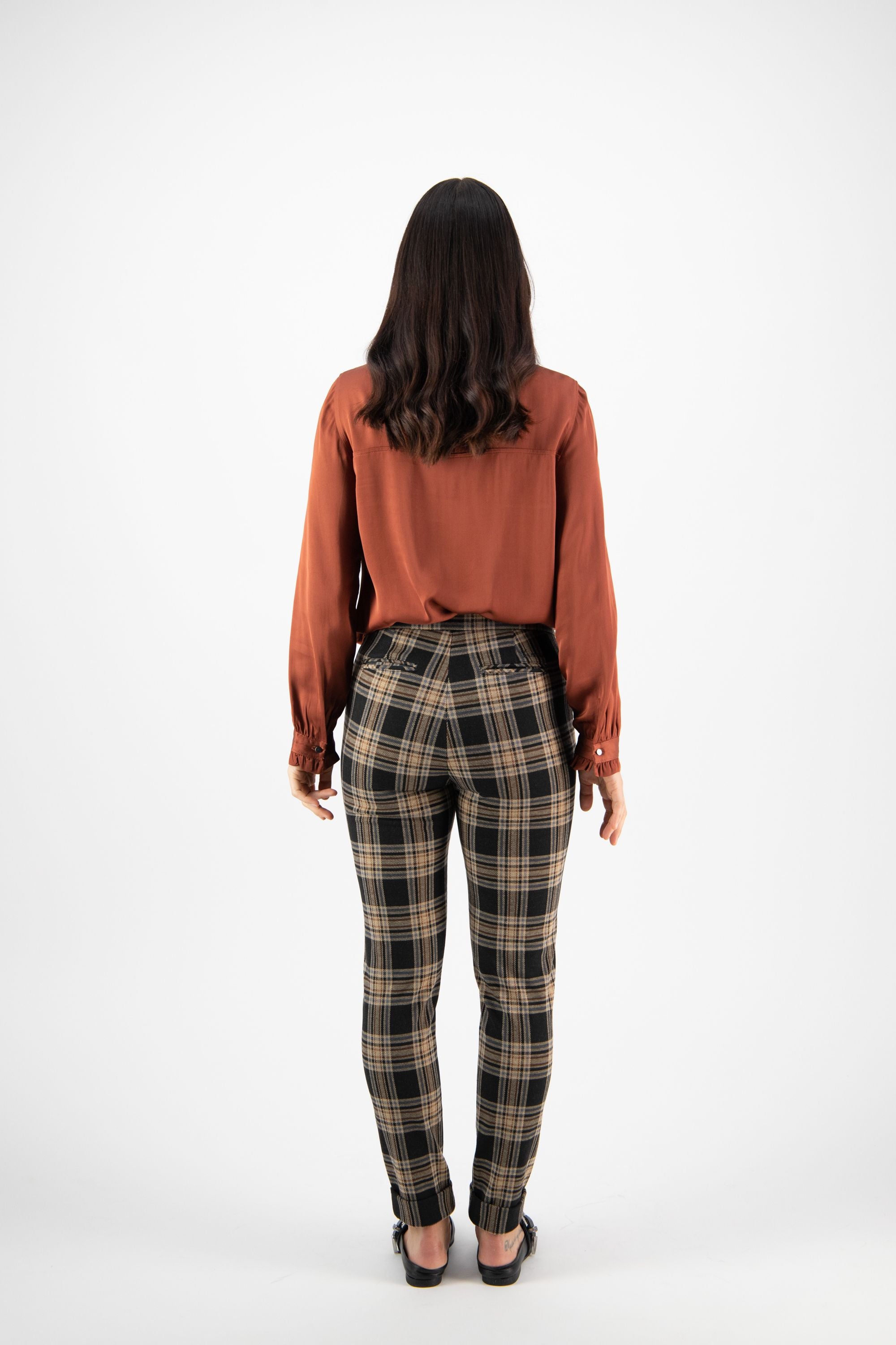 VASSALLI SKINNY LEG FULL LENGTH PRINTED PONTI PANT WITH CUFF