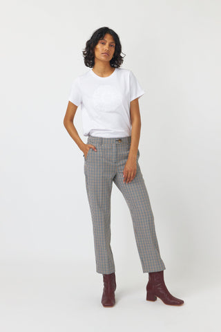 SYLVESTER CHECKED CROPPED TROUSER