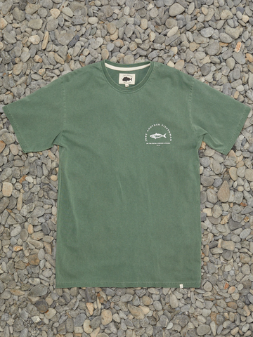 JUST ANOTHER FISHERMAN Y TEE - WASHED GREEN
